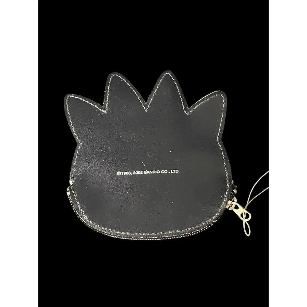 Rare 2002 Sanrio Badtz Maru Face Coin Purse Zippered Pouch Vintage Kawaii